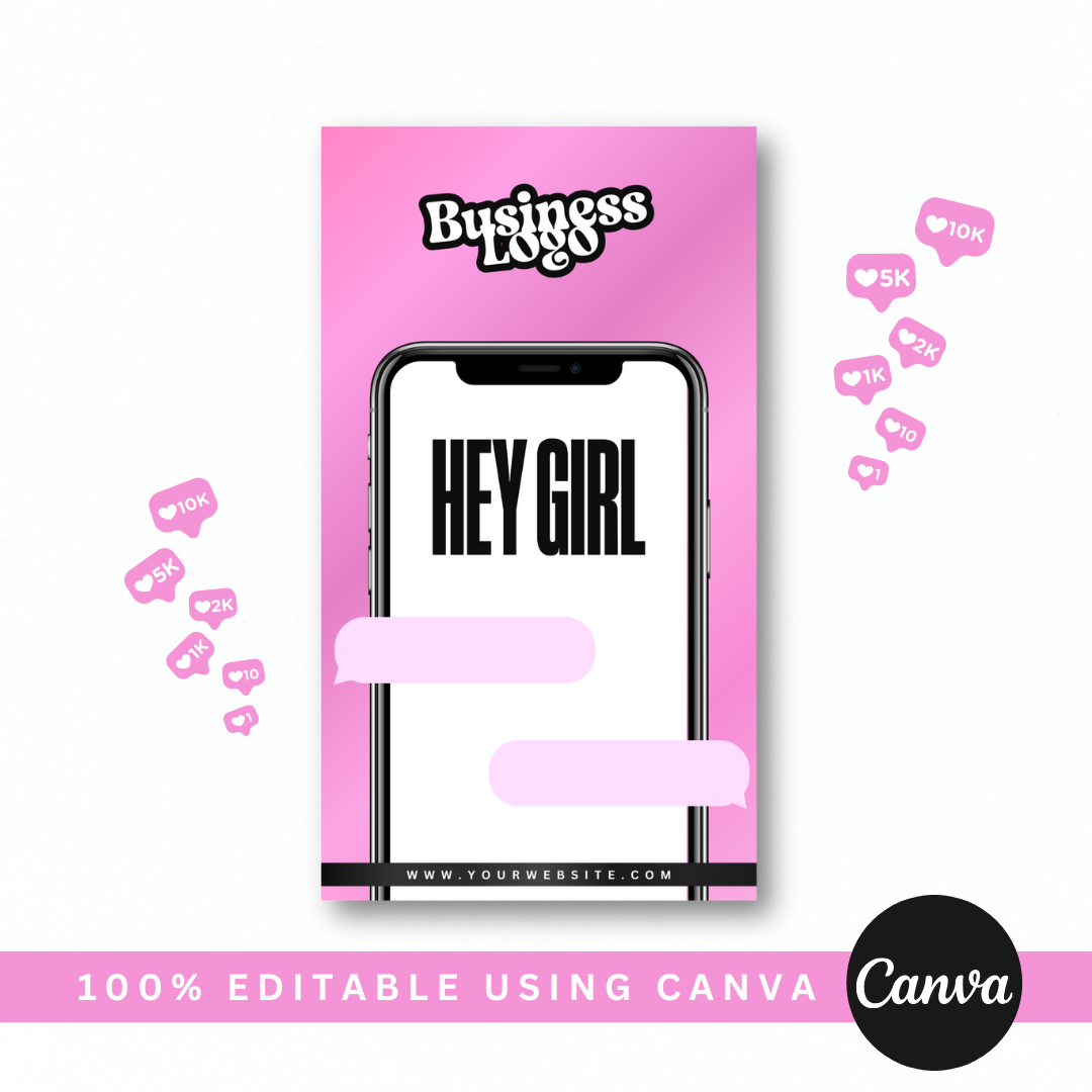 Customizable Instagram Story Template –  100% Canva Editable Design